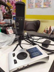 不含 錄音介面 *腳架+AKG P120麥克風+導線 P 120 電容式 麥克風 直播 唱歌 收音