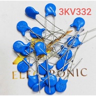 (Combo of 10) High voltage ceramic capacitor 3KV 332 3KV 3KV 332 (Combo)