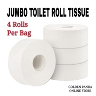 Jumbo Toilet Roll Tissue (JRT) 2ply- 4 Rolls Per Bag