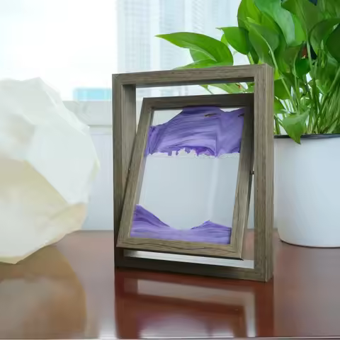 Kinetic Sandscape Moving Sand Art Picture 3D Dynamic Quicksand Liquid Hourglass Flowing Sand Paintin