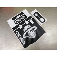 [SG SELLER] Motorcycle slim iu carbon fiber stickers  design 30. One piece design.