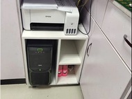 可移動電腦主機櫃／打印機架／帶滑輪機箱托架／放主機音響收納架子(T5936)