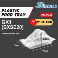 [50/100pcs] 1H/2H/3H/H3/GK1 OPS Tray / Plastic Food Bakery Kuih Container NO LOCK / Clear Food Box /