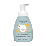 ATTITUDE 艾特優 寶寶敏感肌膚2合1泡沫洗髮沐浴精 無香精  250ml  1瓶