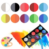 20 Colors Dual-Tone Premium Watercolor Paint, Student Halloween Hand Painting Supplies, World Cup Fa