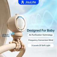 JisuLife Stroller Fan Life 2 Leafless Anti-pinch Shaking Head Air Purification Baby Fan Portable
