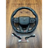 TOYOTA GR STEERING WHEEL LC300 WITH PADDLE SHIFTER FORGED CARBON FIBER
