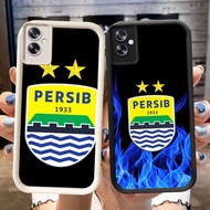 DJ-4 AING PERSIB football club Silicone Casing black and white for OPPO Realme Narzo A3X Real A79 A5