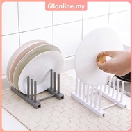 [Johor Seller] Bowl Plate Dish Drainer Rack Plastic Pot Lid Cover Holder Storage Shelf ABS Drying Drain Holder White Wrap Dish Drying Rack Plate Storage Holder Drainer Tableware Organizer Rak Pinggan