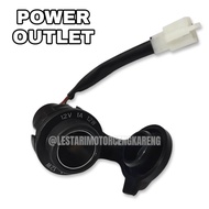SOCKET POWER OUTLET CHARGER CASSAN MOTOR ORIGINAL AEROX LEXI NMAX 12V