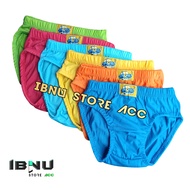 6PCS CD ANAK LAKI LAKI POLOS UNTUK UMUR 2-12 TAHUN CELANA DALAM ANAK COWOK