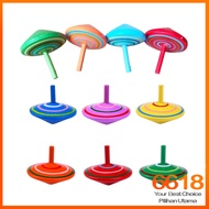 Mainan Gasing Kayu Berputar Tangan Berwarna-Warni Fidget Spinner Montessori Kayu Mainan Kanak-Kanak 
