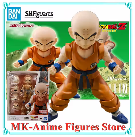 Original Bandai Anime Dragon Ball Z S.H.Figuarts KRILLIN SON GOKU'S OLD FRIEND SHF Action Figures Dr