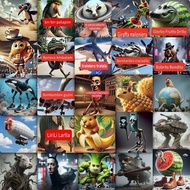 [Taiwan Shipment] 65 Stickers American Mountain Sea Classic Abstract Meaning Unknown Photo Decoratio