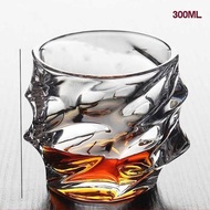 Gelas Unik Elegan Bentuk Lekuk Kaca Borosilicate Tebal Murah Tahan Panas 300ML Gelas Minum Whiski Wh