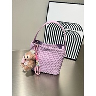 Genuine Genuine Leather Hand-Woven Bucket Bag Vegetable Basket Bag Female Fashion Hand Bag Shoulder 