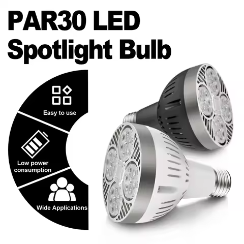 Par30 E27 Led Light 220v 35w Spotlight 24 Degree Beam Energy Saving Cold Neutral Warm White Track Bu