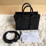 ✨超夯現貨 YSL 黑色風琴包  SAC DE JOUR Nano ✨