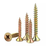 Combo of 100 gold wood screws with thin threads 1cm 3cm 4cm gold wood screws - Cricket Decor
