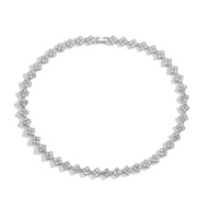 Cz Diamond Necklace Grade AAA+ Diamond Necklace White Gold Necklace