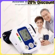 ZenithGlow Blood Pressure Monitor Rechargeable Digital Arm Type Original Accurate Meter Large