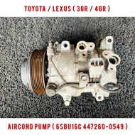 🇯🇵🇯🇵 Air Cond Compressor 4GR 3GR Toyota Mark X GRX120 / Lexus IS250 / Crown GRS200 ( Denso 6SBU16C )