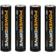 PowerDrive AAA Alkaline Battery PD4AAA 4-Pack Triple AAA Batteries