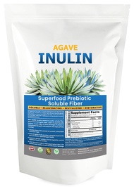 Inulin Powder (48oz/3 lbs) Gentle Agave Prebiotic Soluble Fiber Supplement for Digestive Support, Gu