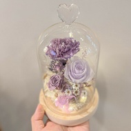 【專業農】Flower Plus 丁香紫 | 永生乾燥花玻璃罩