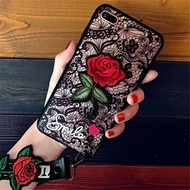 OPPO R11 R9 R9S plus case painted embossed mobile phone shell lace embroidery rose A59 mobile phone