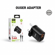 OUGER Y02 TC Wall Adapter Fast Charging Type-C Power Plug 5V/2A Universal Travel Charger