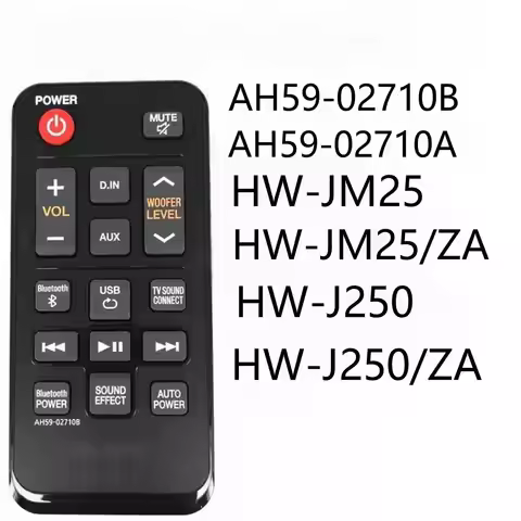 New AH59-02710B Remote Control Replace For Samsung Audio Soundbar HW-J250 HW-JM25/ZA AH59-02710A