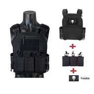 UNIONTAC LSR Tactical Vest with 556 Triple Mag Pouch Quick Release Buckle Laser Cut Plate Carrier wi