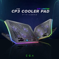 EGA TYPE CP3 COOLER PAD Exhaust Fan Notebook 6 Fans 10 RGB LED Decorative Lights