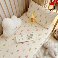 [Ready Stock] Cadar Baby Bed Sheet A Class Cotton Double Gauze Comel Giler Anti Slip, Saiz 60x120/18
