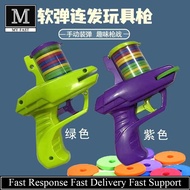 Turnip Gun Toy - Nostalgic Classic Frisbee Gun, Safe Soft Bullet Gun, Children's Toy Frisbee Gun