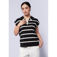EtCetera Cap Sleeve Striped Knit Top Size 6