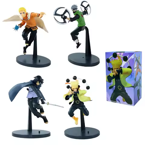 4pcs Naruto Boruto Legend Spiral Maru Whirlpool Naruto Battle Form Box Set Anime Handmade Model Tren