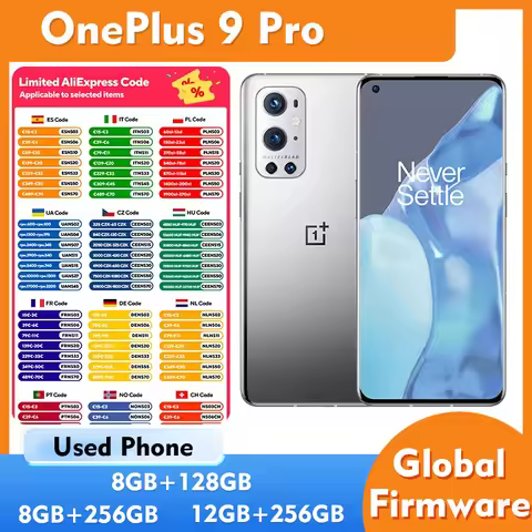 OnePlus 9Pro 9 Pro Smartphone 5G 128GB 256GB ROM 6.7inch 50MP Camera Bluetooth used phone