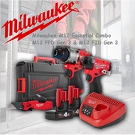 Milwaukee M12 ESSENTIAL COMBO M12 FPD Gen 3 &amp; M12 FID Gen 2 Combo