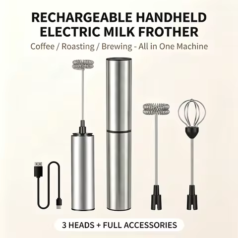 Electric Household Small Milk Frother Automatic Double-rod Milk Frother Coffee Stirrer Milk Frother 
