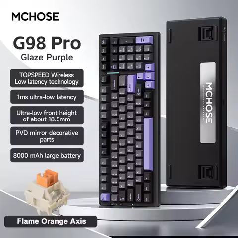MCHOSE G98 Pro Customized Mechanical Keyboard 1ms Low Latency Gasket Structure 8000mAh Tri-mode BT 2