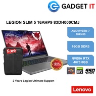 LENOVO LEGION SLIM 5 16AHP9 83DH000CMJ GAMING LAPTOP (RYZEN 7 8845HS,16GB,1TB SSD,16"WQXGA 165Hz,RTX4070 8GB,WIN11)