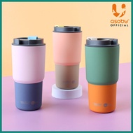 ASOBU Ceramic Lined Vacuum Insulated Tumbler 650ml Leakproof Large Coffee Travel Mug Pastel 3 Colors