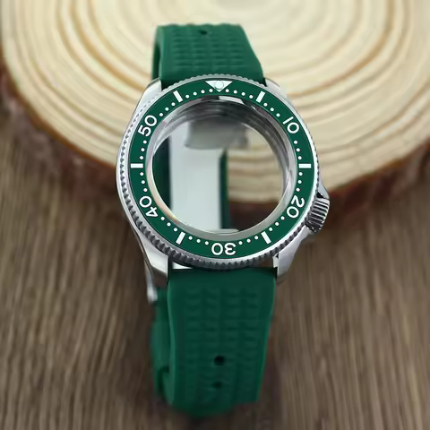 38mm silvery 3.8 Crown Watch Case Sapphire Glass For Seiko NH35 NH36 NH70 4R Movement Transparent/So