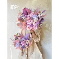 Wisteria Rose Eternal Bouquet Imperial Flower Austin Eternal Rose Real Flower Dried Flower High-end 