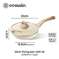 Ecowin กระทะเคลือบเซรามิคเคลือบ Non-Stick กระทะเคลือบ Non-Stick สำหรับเตาตั้งพื้นทุกประเภท กระทะเคลื