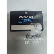 snrc ball bearing 4x8x3 flanged 4pcs 930418