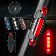 USB Rechargeable Bike Bicycle Tail Rear Safety Warning Light Taillights Lamp bike light
