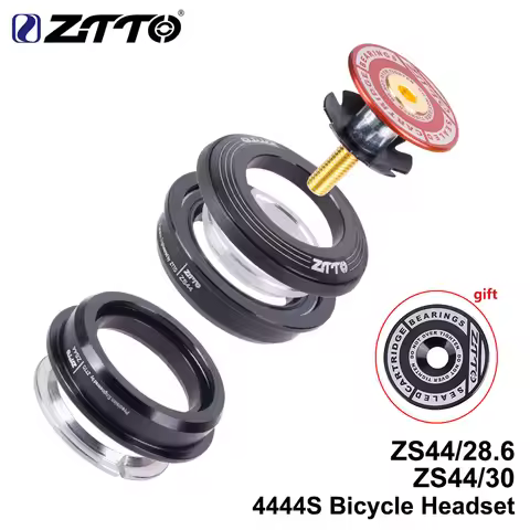 ZTTO 4444S MTB Bike Road Bicycle Headset 44mm 44mm CNC 1 1/8" 28.6 Straight Tube fork Internal ZS44 